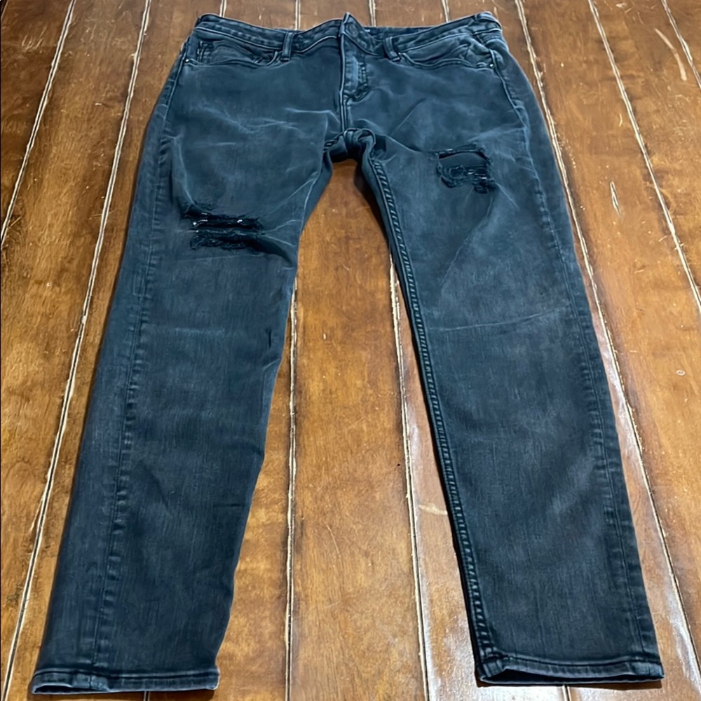 Vigoss Black Skinny Jeans Distressed Design size 30 waist
